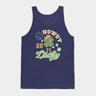 Howdy Go Lucky Irish American Westerner St Patricks Day Tank Top